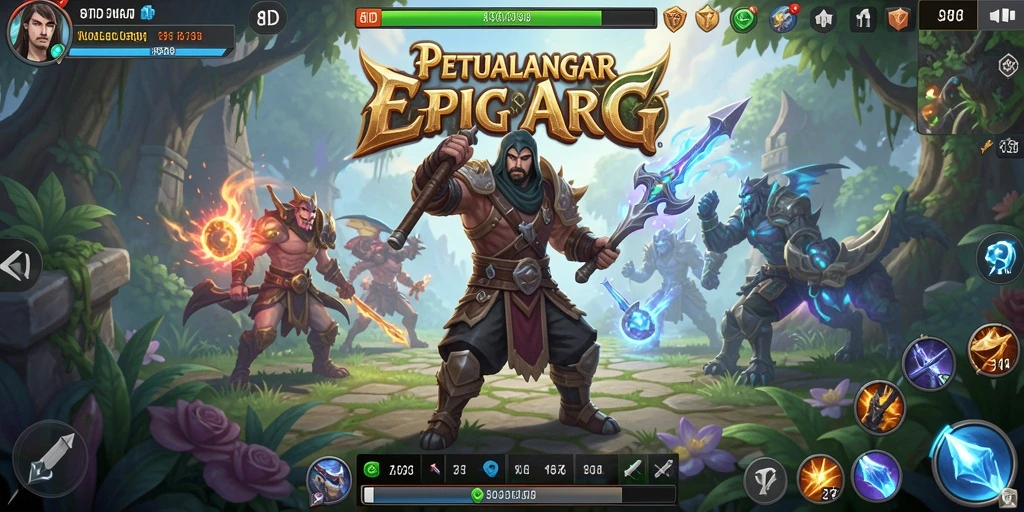 Tampilan gameplay seru dalam petualangan ARPG 8ID.