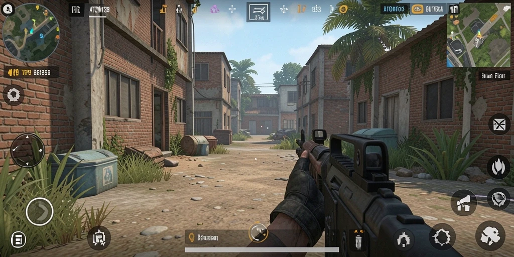 Tangkapan layar utama ATOM138 menampilkan aksi seru dalam gameplay TPS.