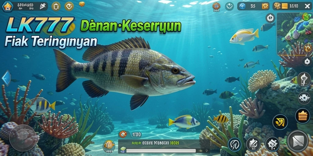 Menampilkan momen menangkap ikan besar di LK777.