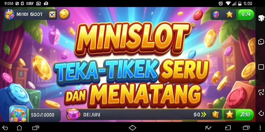 Tampilan gameplay MINISLOT dengan teka-teki yang menarik dan menantang.