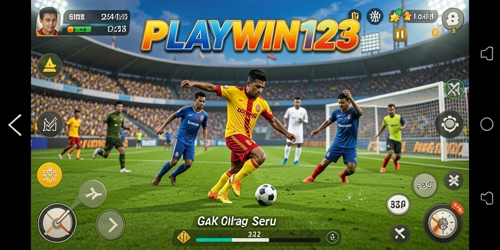 Tampilan gameplay seru dari PLAYWIN123 dalam aksi olahraga yang mendebarkan.
