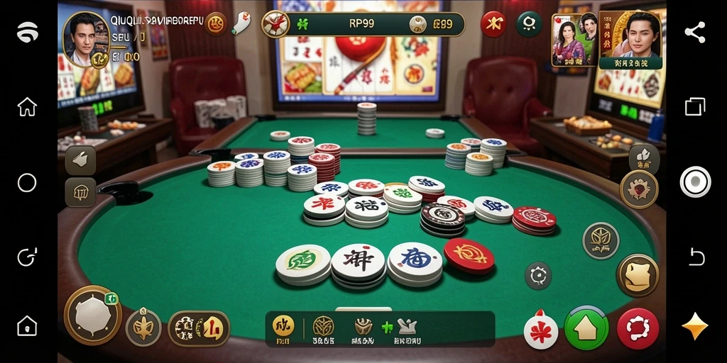 Screenshot gameplay RP99 yang menunjukkan keseruan QiuQiu.