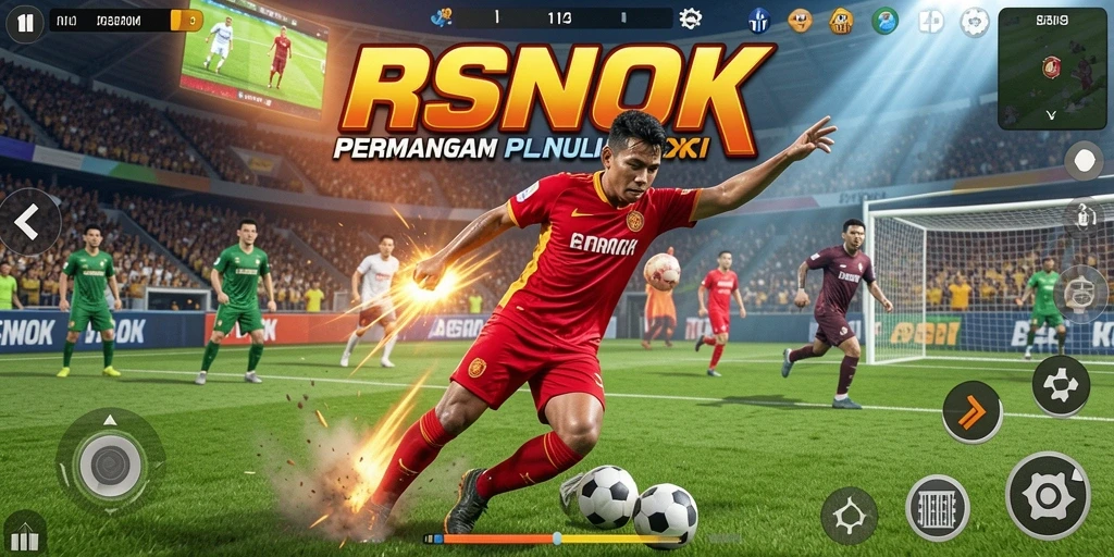Screenshot utama RSNOK menampilkan aksi olahraga yang mendebarkan.
