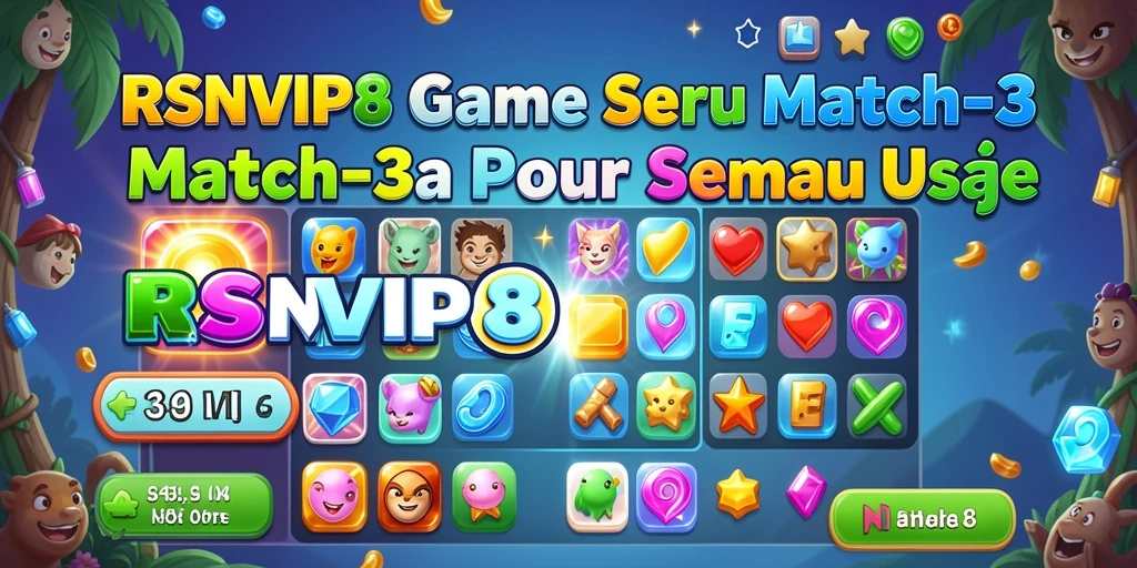 Tampilan menarik dari gameplay RSNVIP8 dengan tantangan Match-3.