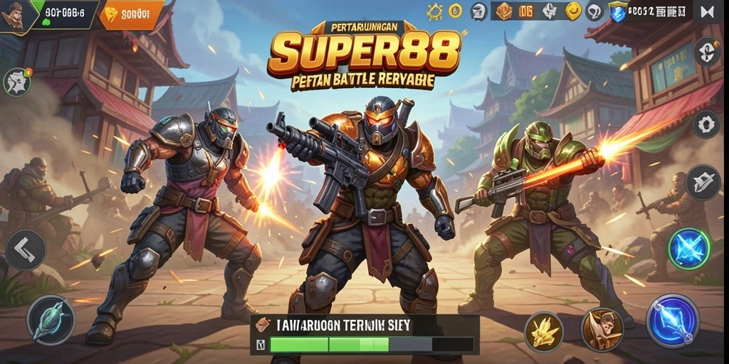 Tampilan gameplay SUPER88 yang mendebarkan dan penuh aksi.