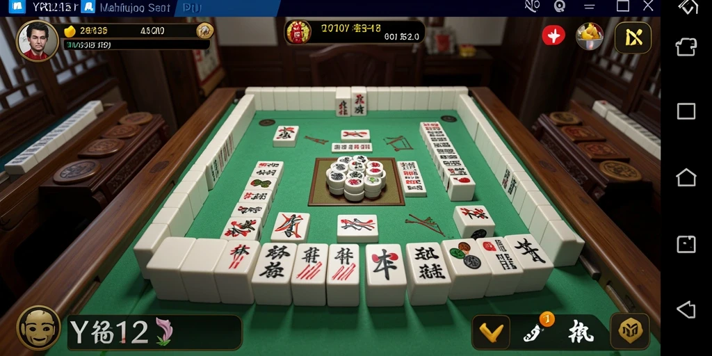 Screenshot utama YY123 menampilkan gameplay Mahjong yang seru.